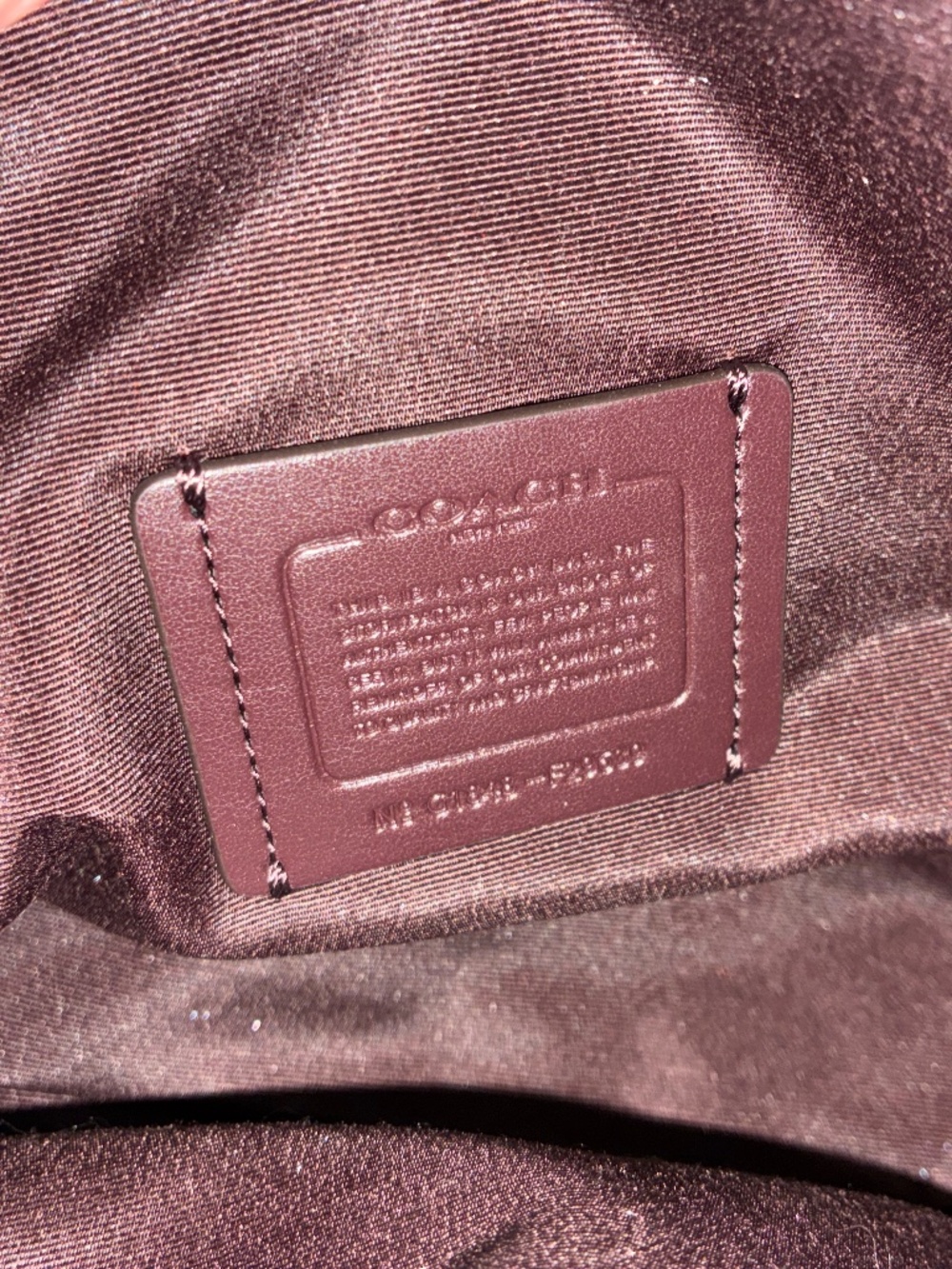 👜 Dark Purple Coach Leather Purse with Wallet - Picture 3 of 6